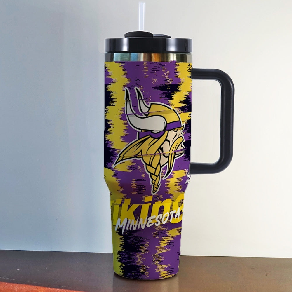 NFL 40oz Insulated Car Tumbler – Ultimate Gameday Travel Mug with Handle