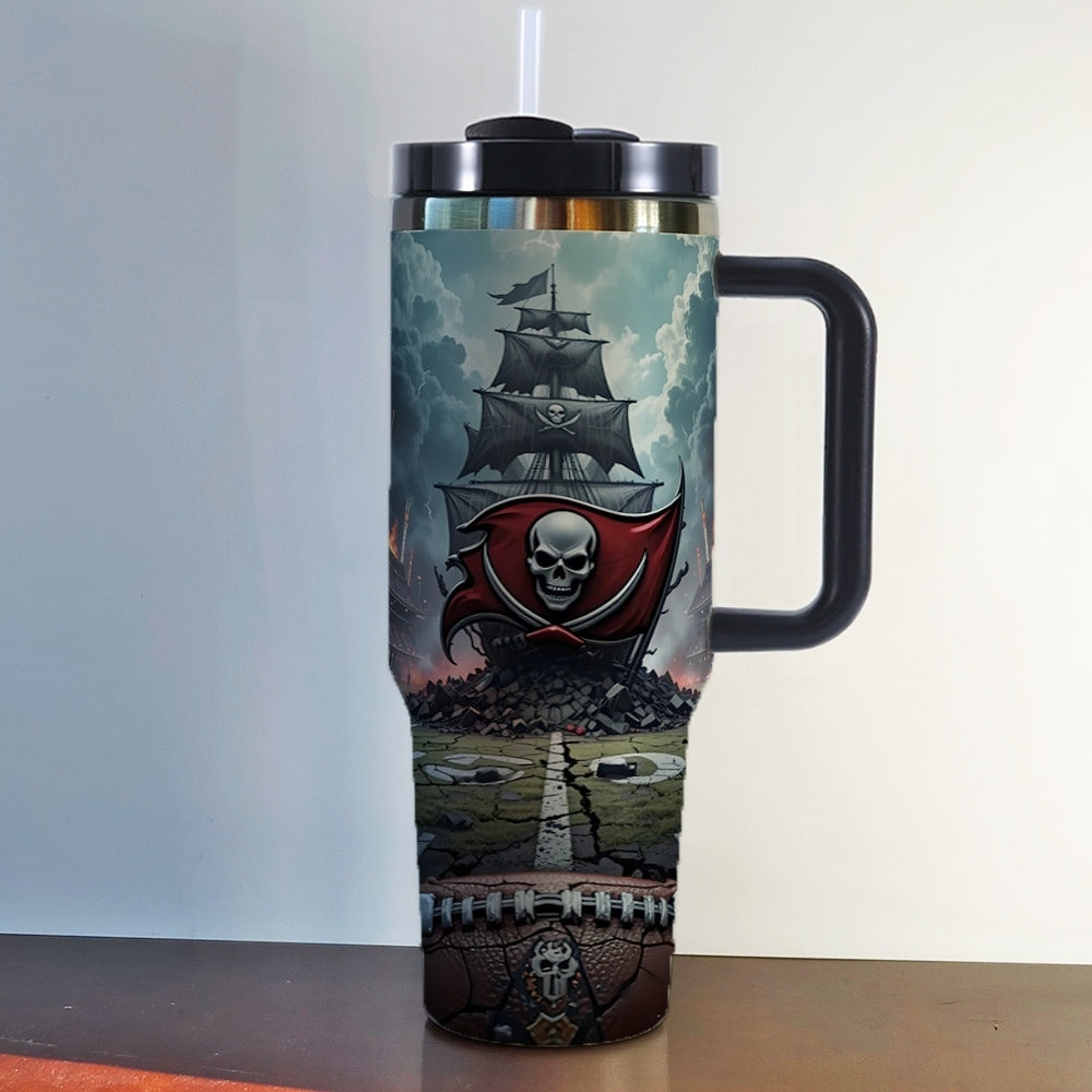 NFL 40oz Insulated Car Tumbler – Ultimate Gameday Travel Mug with Handle
