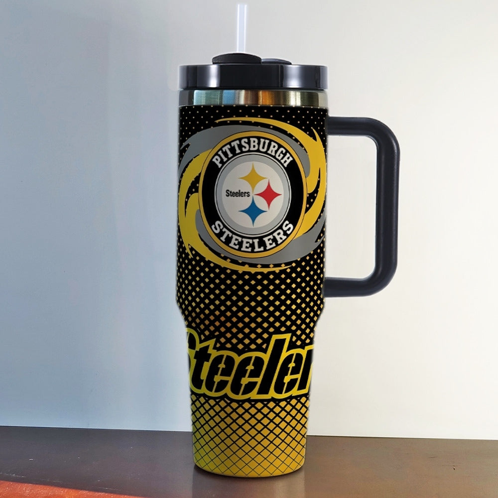 NFL 40oz Insulated Car Tumbler – Ultimate Gameday Travel Mug with Handle