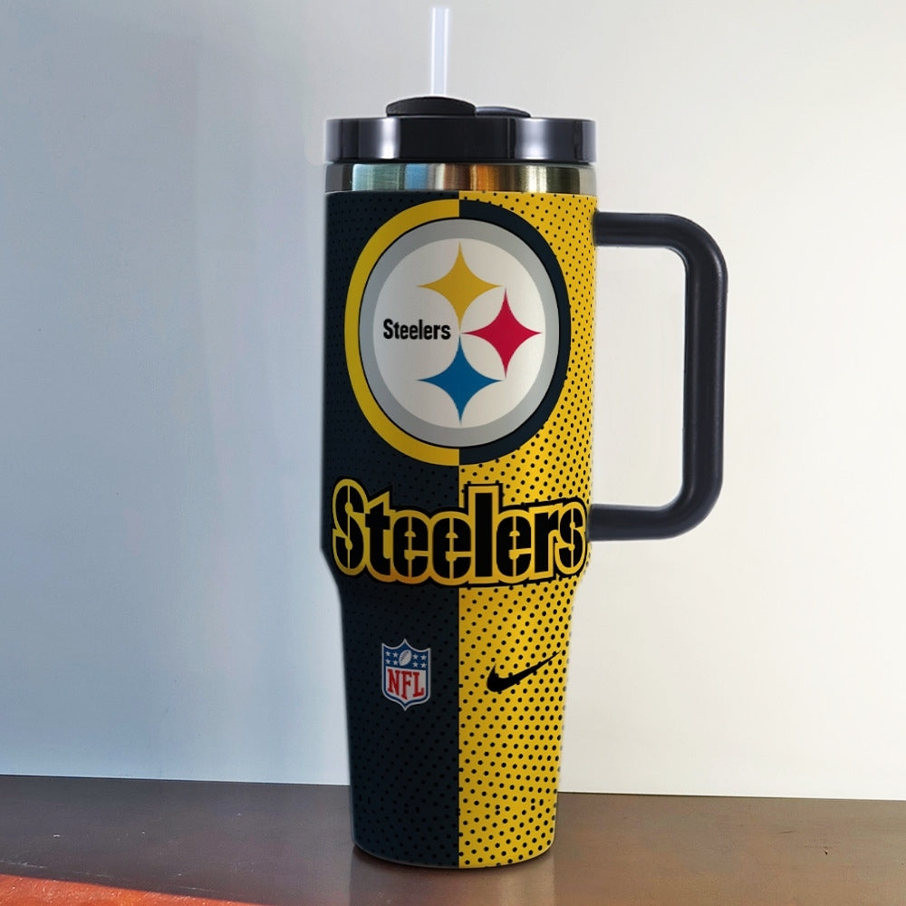 NFL 40oz Insulated Car Tumbler – Ultimate Gameday Travel Mug with Handle