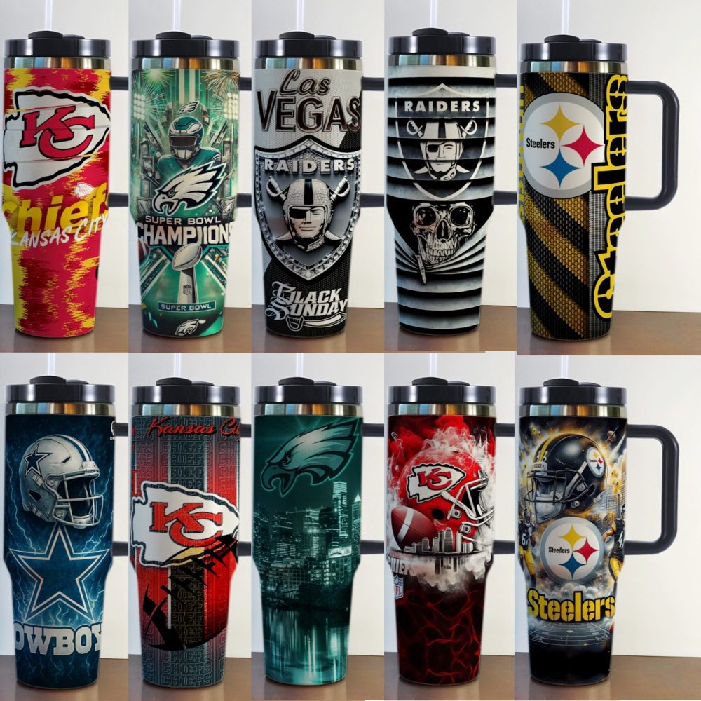 NFL 40oz Insulated Car Tumbler – Ultimate Gameday Travel Mug with Handle
