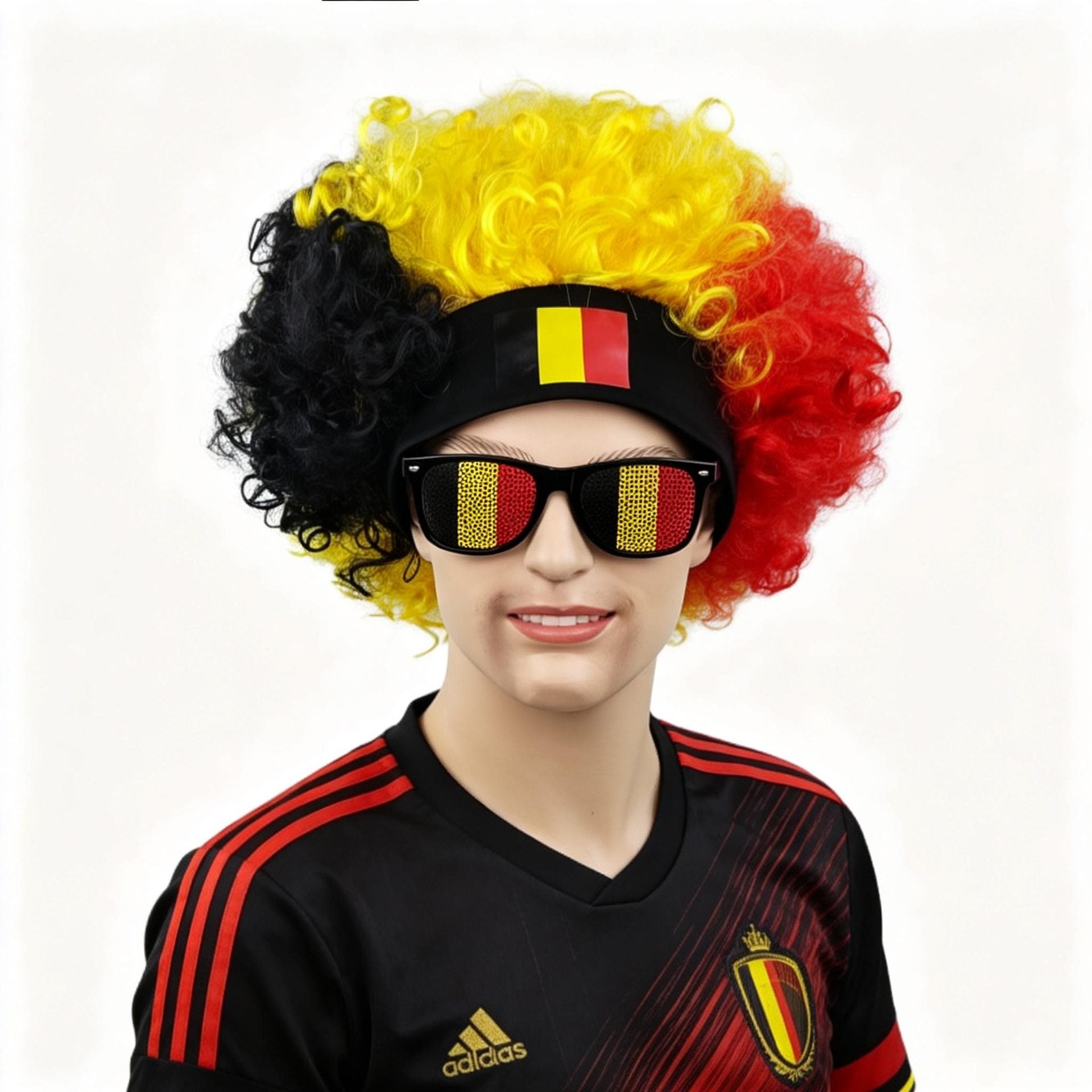 National Flag Wig & Sunglasses Set | 2026 World Cup Soccer Fan Gear