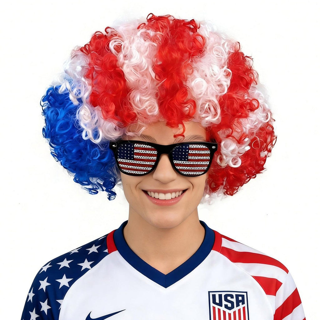 National Flag Wig & Sunglasses Set | 2026 World Cup Soccer Fan Gear