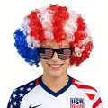 National Flag Wig & Sunglasses Set | 2026 World Cup Soccer Fan Gear
