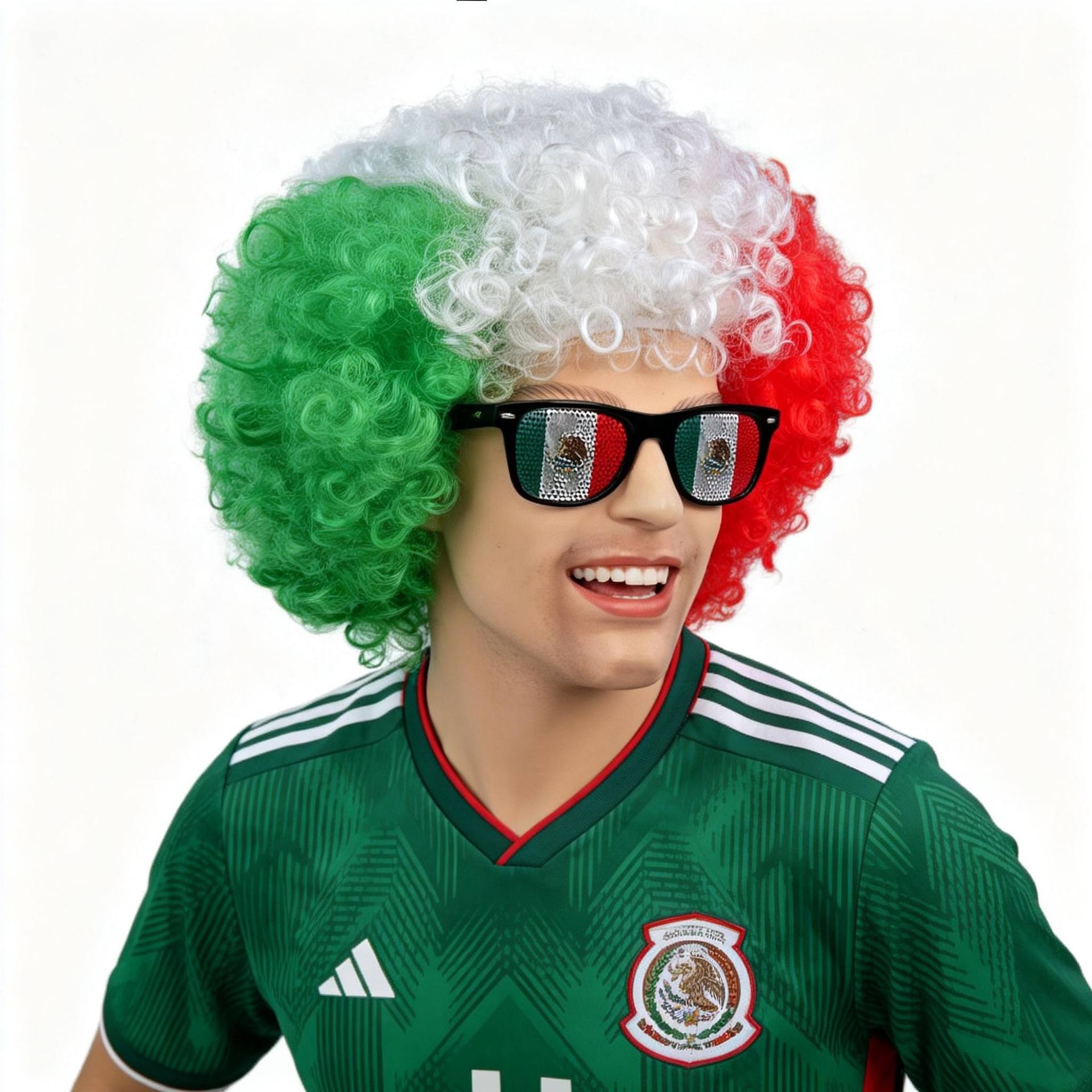 National Flag Wig & Sunglasses Set | 2026 World Cup Soccer Fan Gear