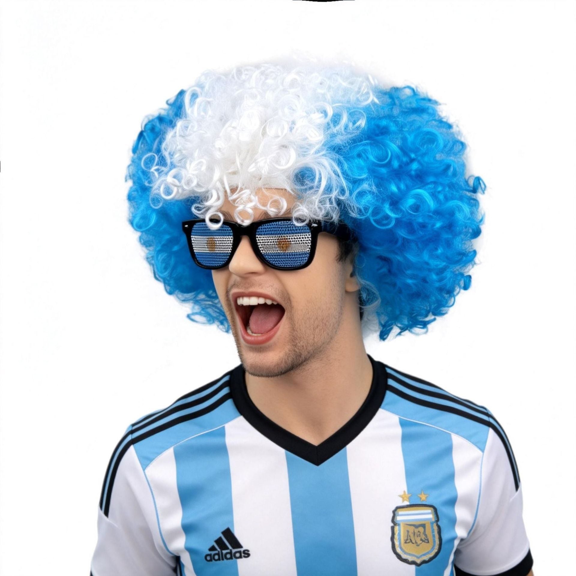 National Flag Wig & Sunglasses Set | 2026 World Cup Soccer Fan Gear
