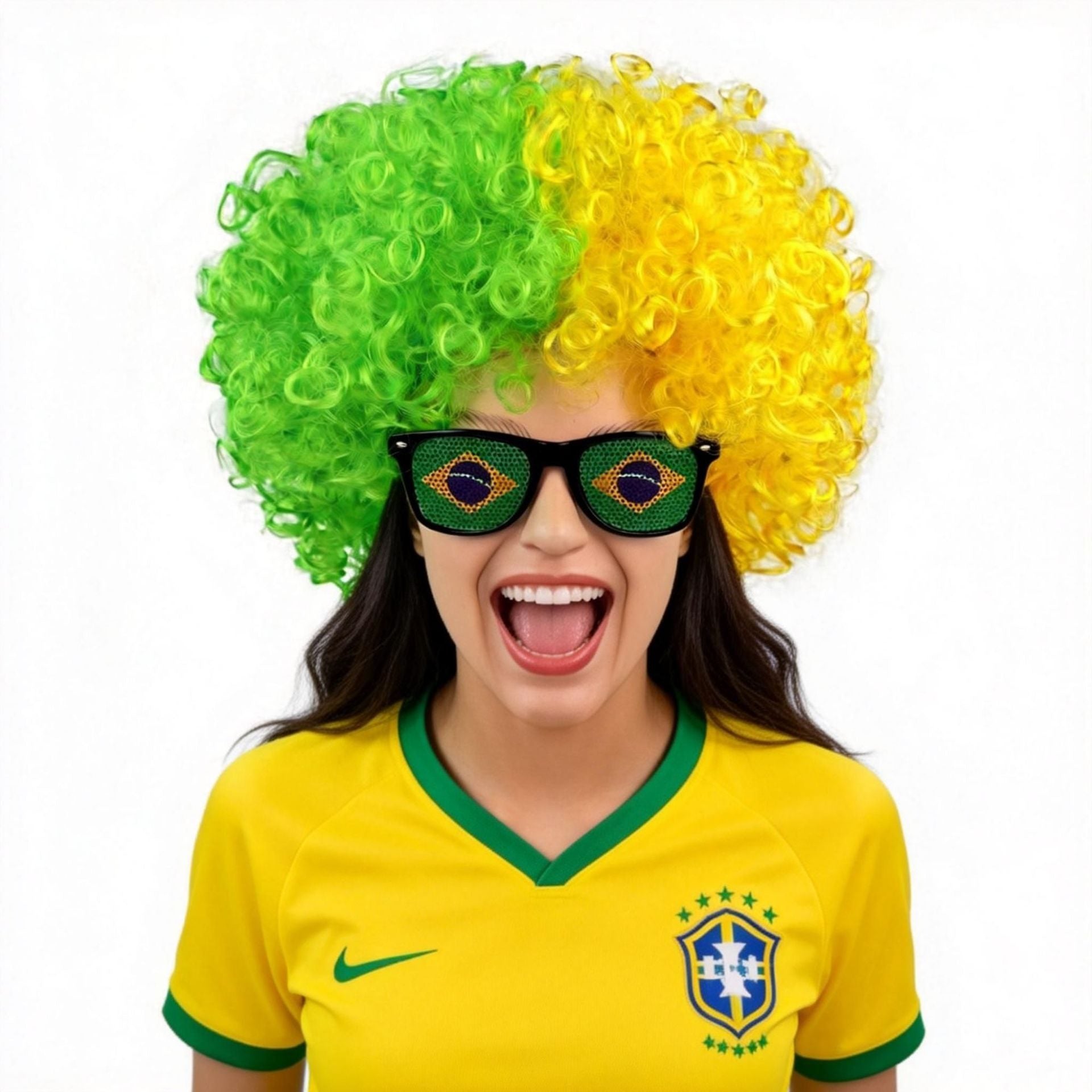 National Flag Wig & Sunglasses Set | 2026 World Cup Soccer Fan Gear