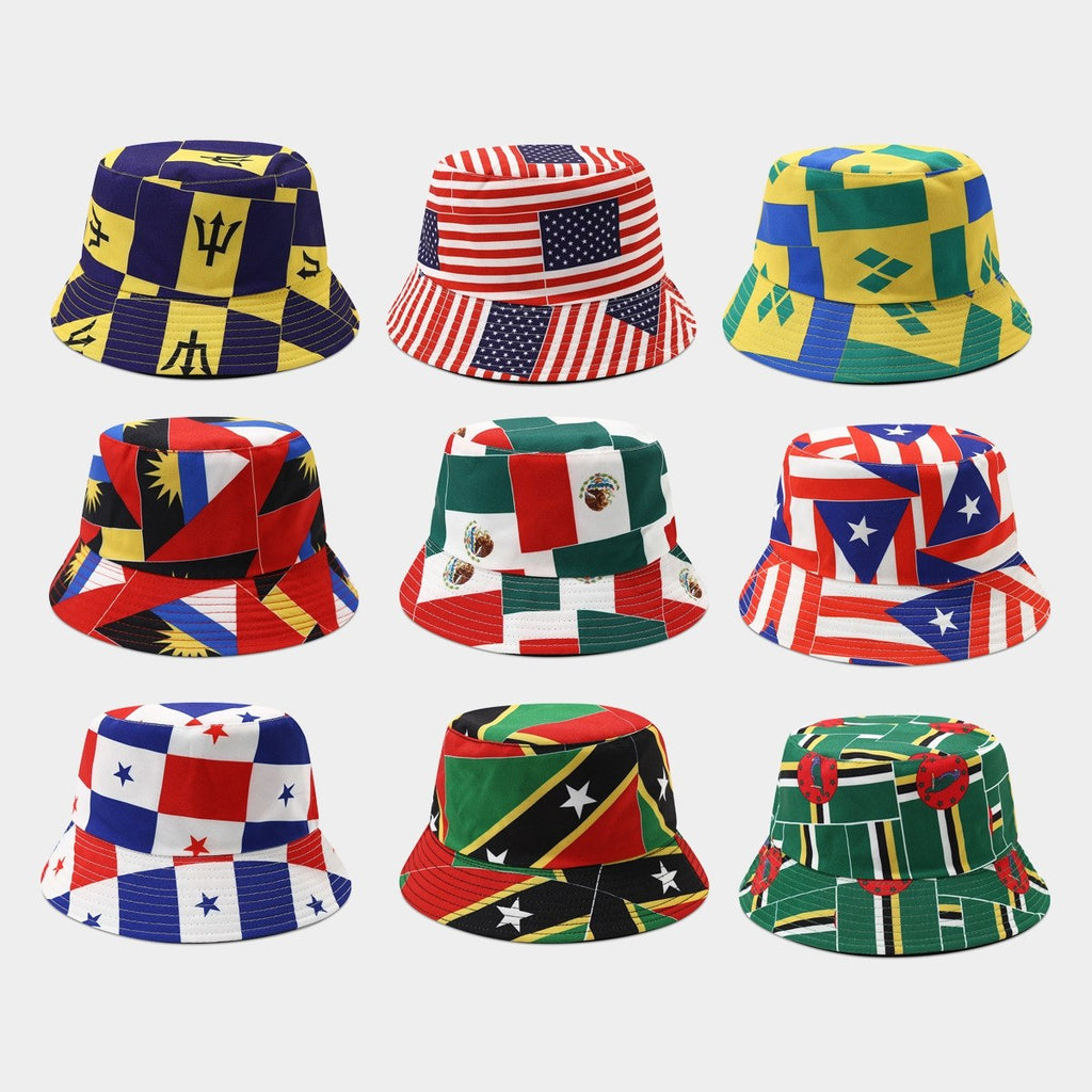 2026 World Cup Reversible Bucket Hat | National Team Flag Sun Hat