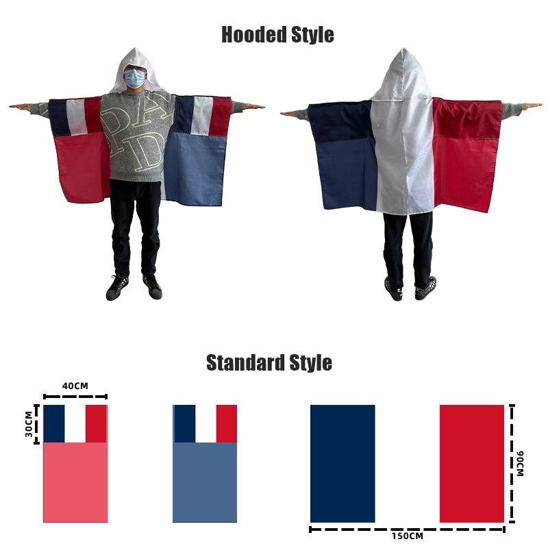 2026 World Cup Fan Scarf Shawl – National Team Body Flag Cape