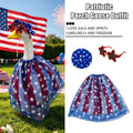 Patriotic Porch Goose Outfit - 4th of July Costume with Tulle Skirt & Hat