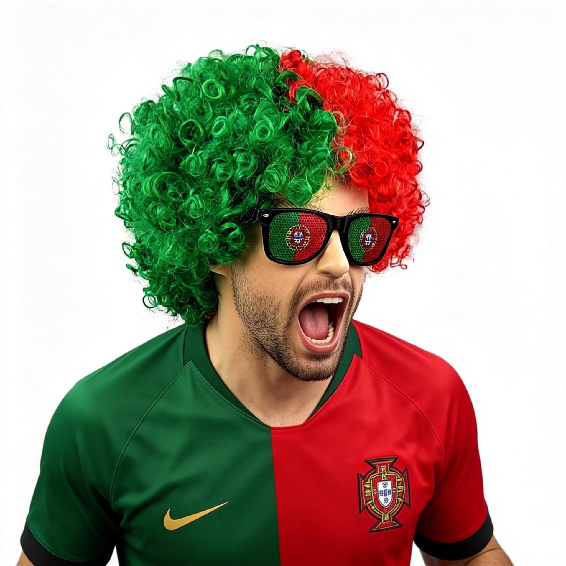 National Flag Wig & Sunglasses Set | 2026 World Cup Soccer Fan Gear