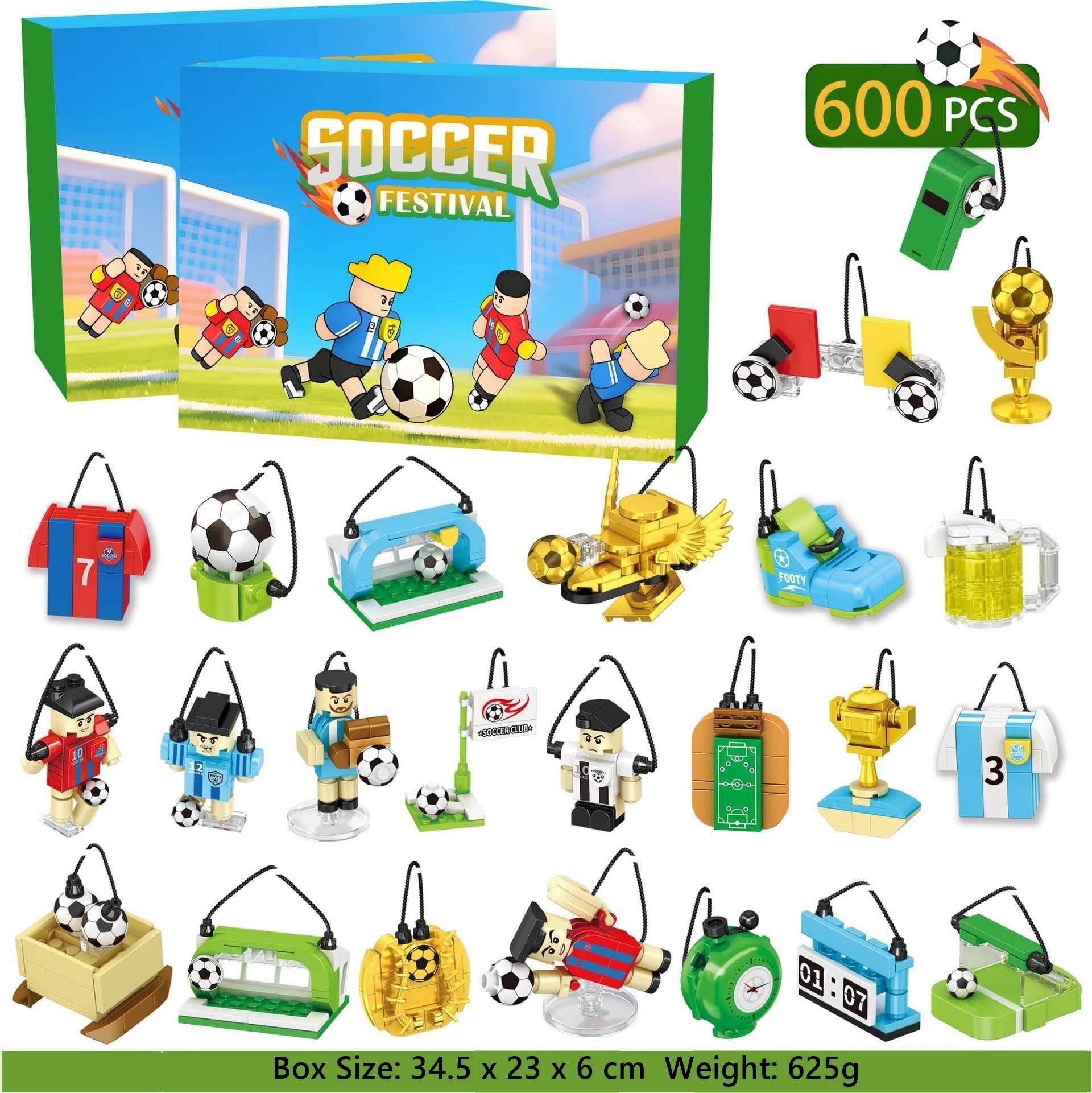Soccer Festival Building Blocks Advent Calendar (712 PCS)