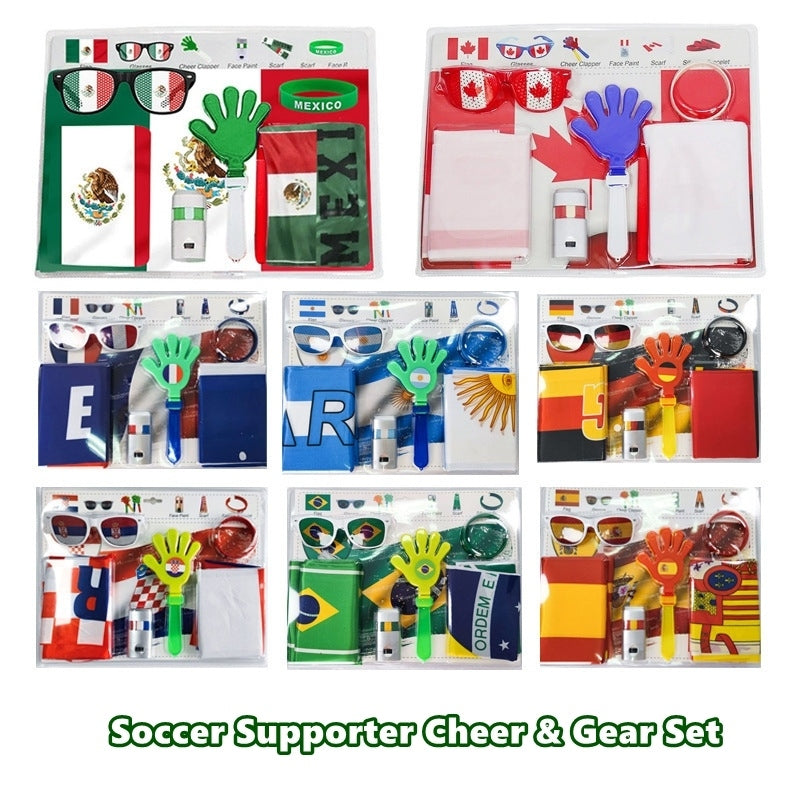 2026 World Cup Fan Kit | 6-Piece Soccer Supporter Cheer & Gear Set