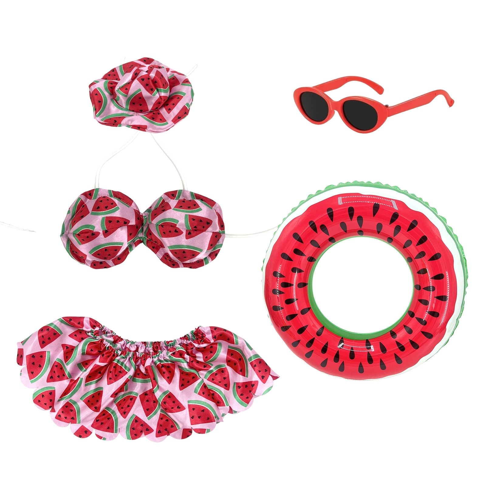 Summer Porch Goose Outfit Set – Pool Party & Fruit Theme Costume