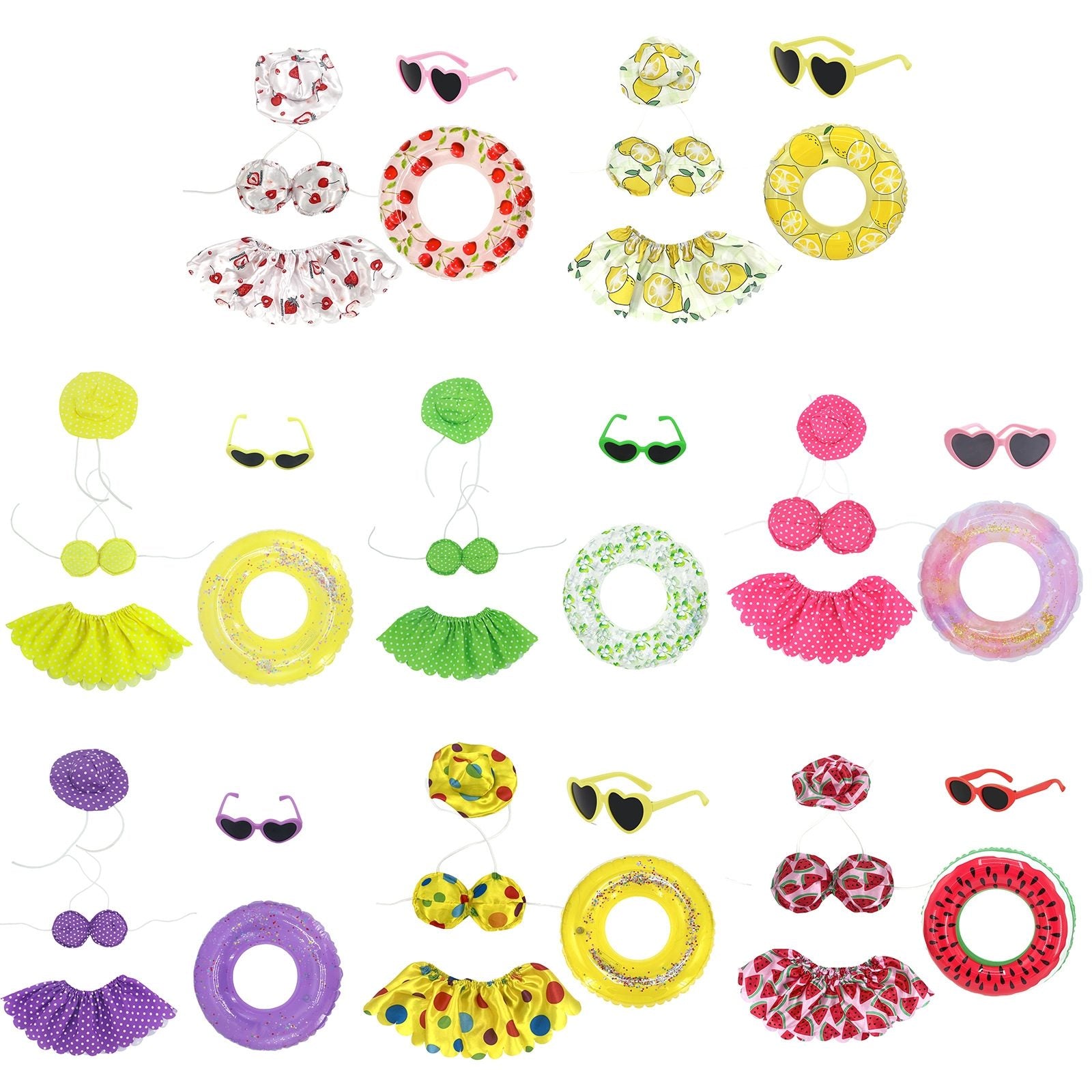 Summer Porch Goose Outfit Set – Pool Party & Fruit Theme Costume