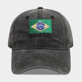 Brazil Flag Baseball Cap – Vintage Soccer Fan Hat