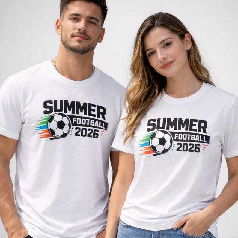 Summer Football 2026: Matching Couple Fan Tees