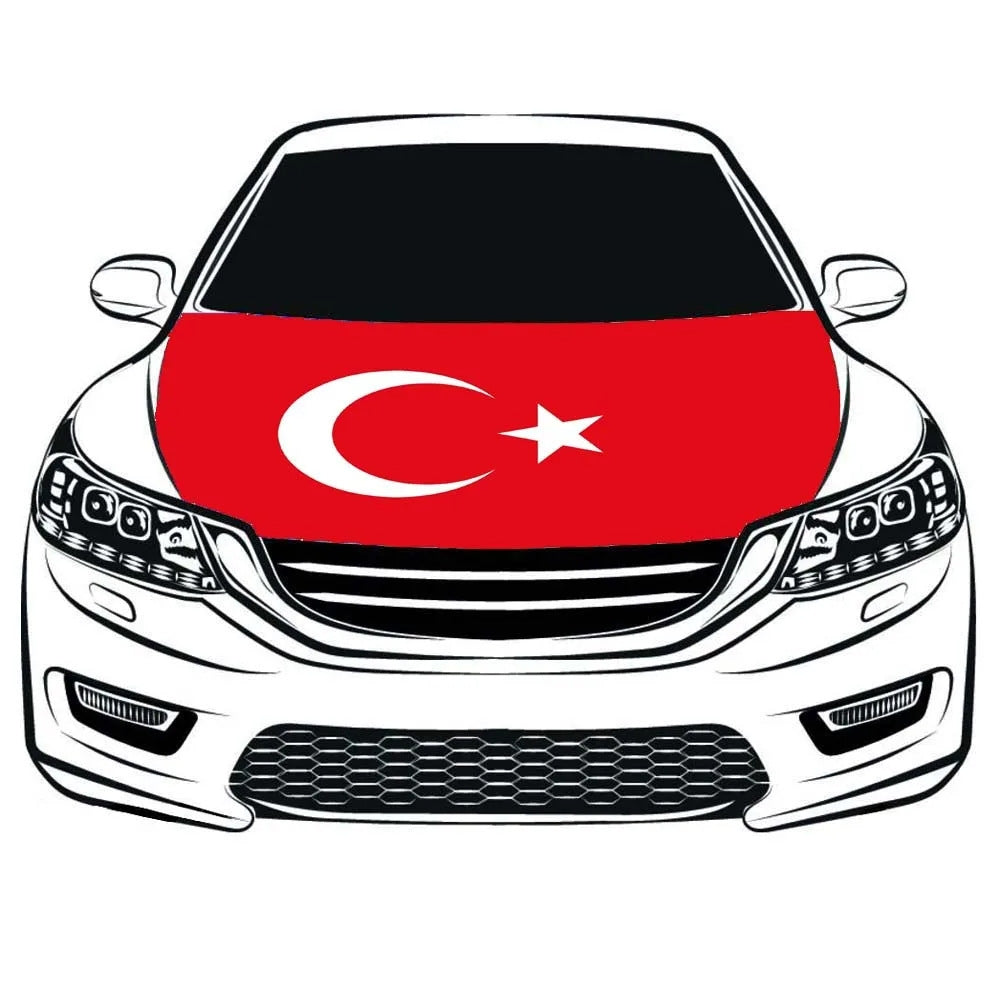 2026 World Cup Car Hood Flag | National Team Elastic Bonnet Banner