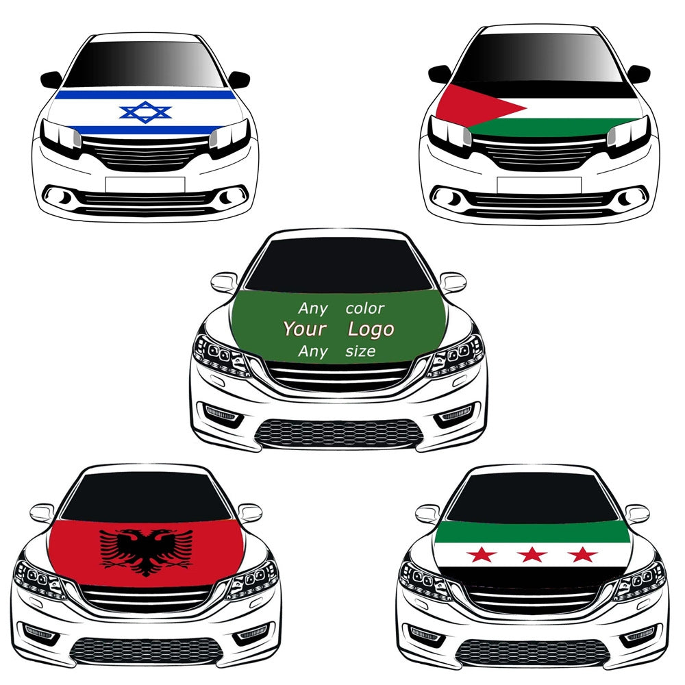2026 World Cup Car Hood Flag | National Team Elastic Bonnet Banner
