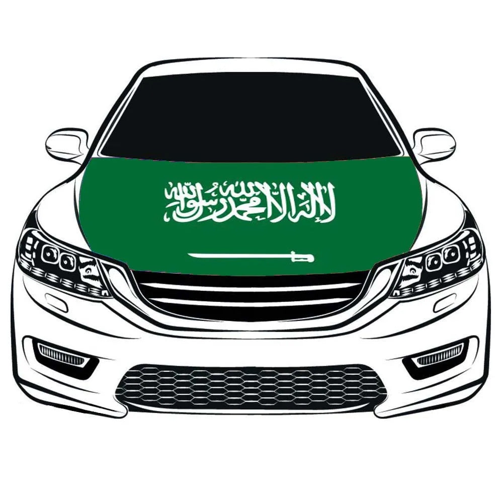 2026 World Cup Car Hood Flag | National Team Elastic Bonnet Banner