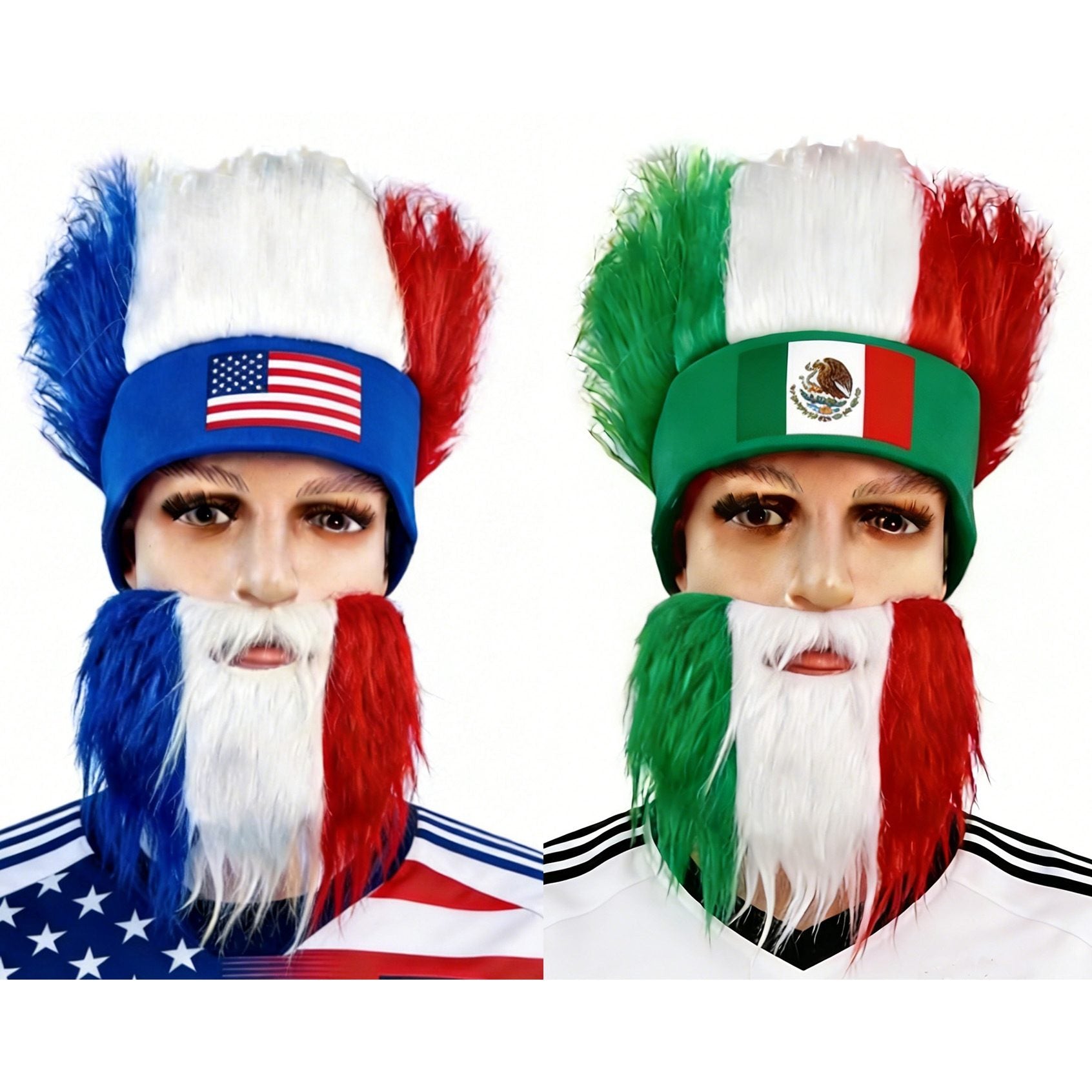 World Cup Fan Cheering Wig(with Beard Set)