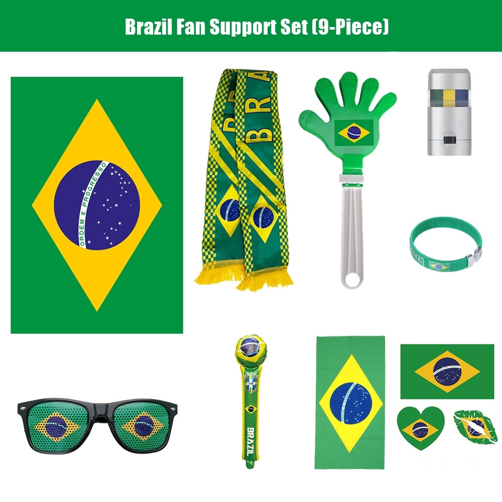 2026 FIFA World Cup Fan Supporter Cheer Set | 9-Piece Soccer Gear Kit