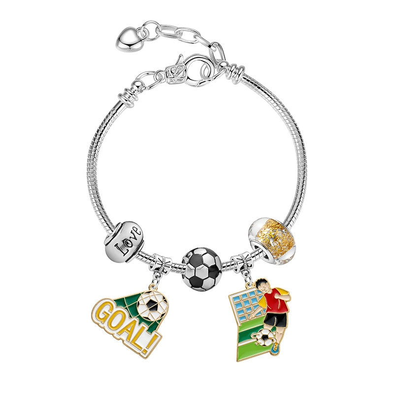 World Cup Football Bracelet – Soccer Charm Fan Jewelry
