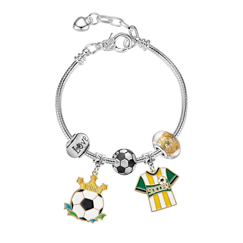 World Cup Football Bracelet – Soccer Charm Fan Jewelry