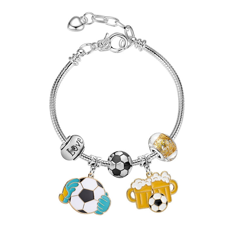 World Cup Football Bracelet – Soccer Charm Fan Jewelry