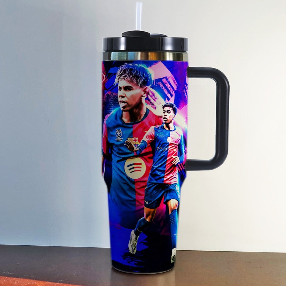 World Cup Football Stars 40oz Insulated Car Tumbler