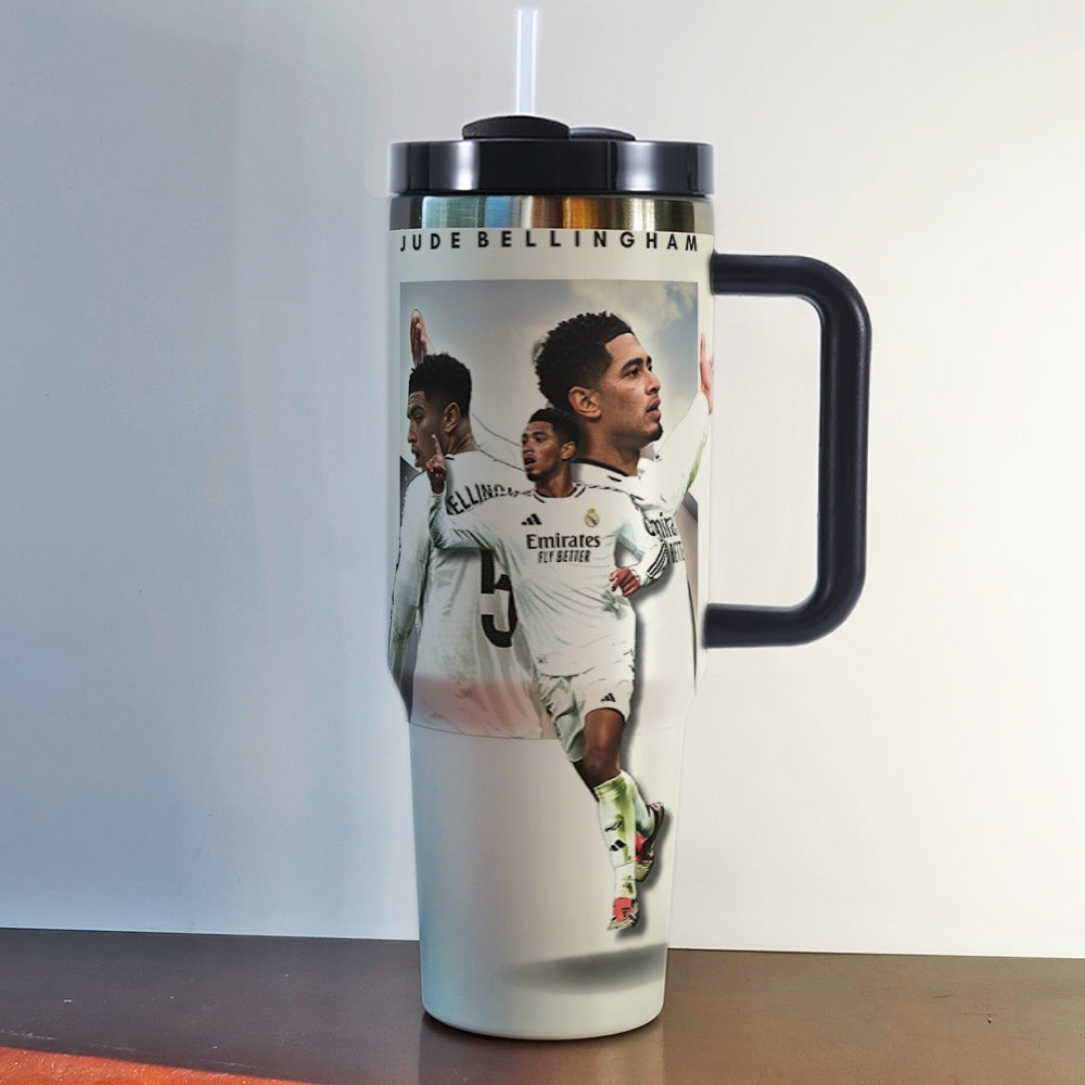 World Cup Football Stars 40oz Insulated Car Tumbler