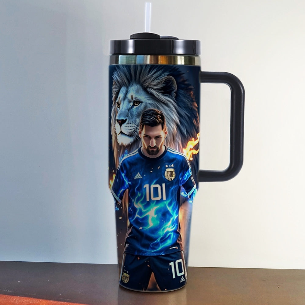 World Cup Football Stars 40oz Insulated Car Tumbler