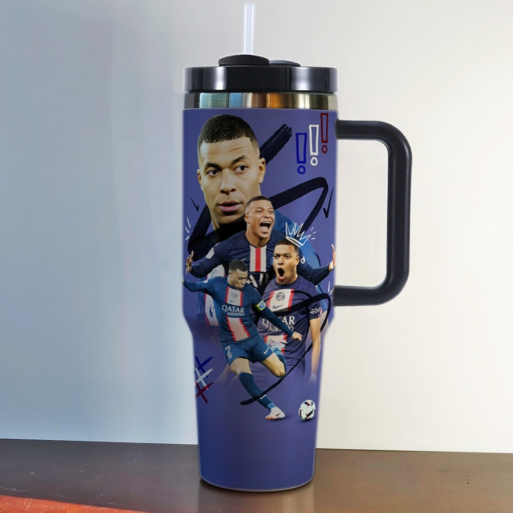World Cup Football Stars 40oz Insulated Car Tumbler
