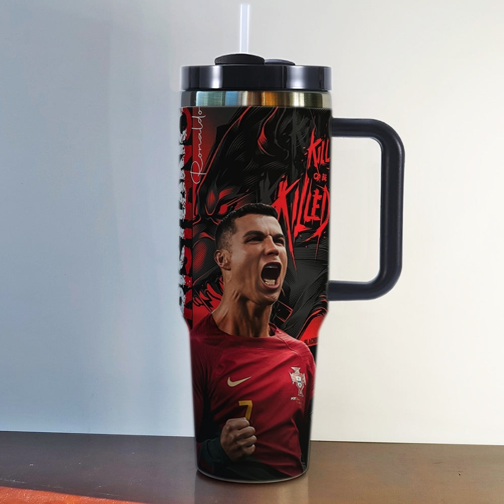World Cup Football Stars 40oz Insulated Car Tumbler