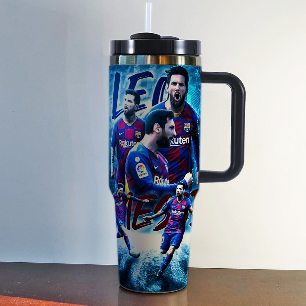 World Cup Football Stars 40oz Insulated Car Tumbler
