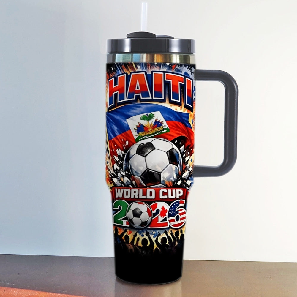2026 FIFA World Cup Haiti 40oz Insulated Car Tumbler