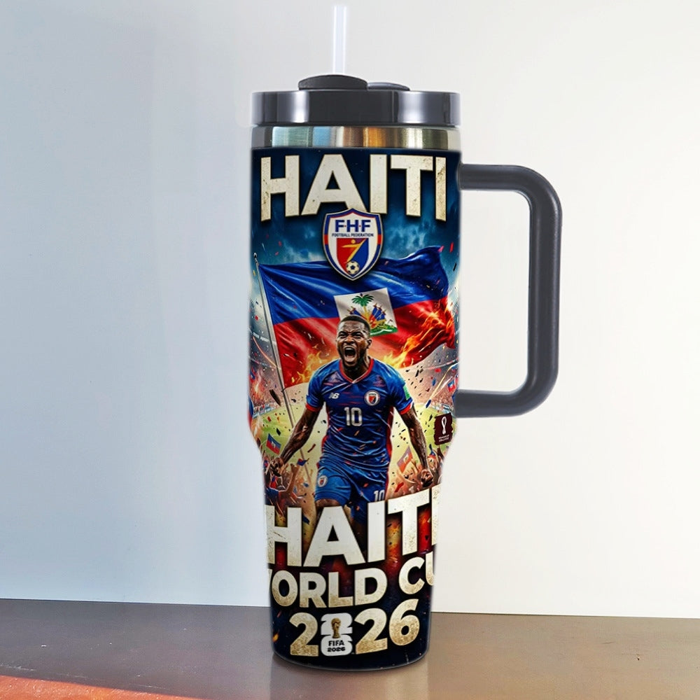 2026 FIFA World Cup Haiti 40oz Insulated Car Tumbler