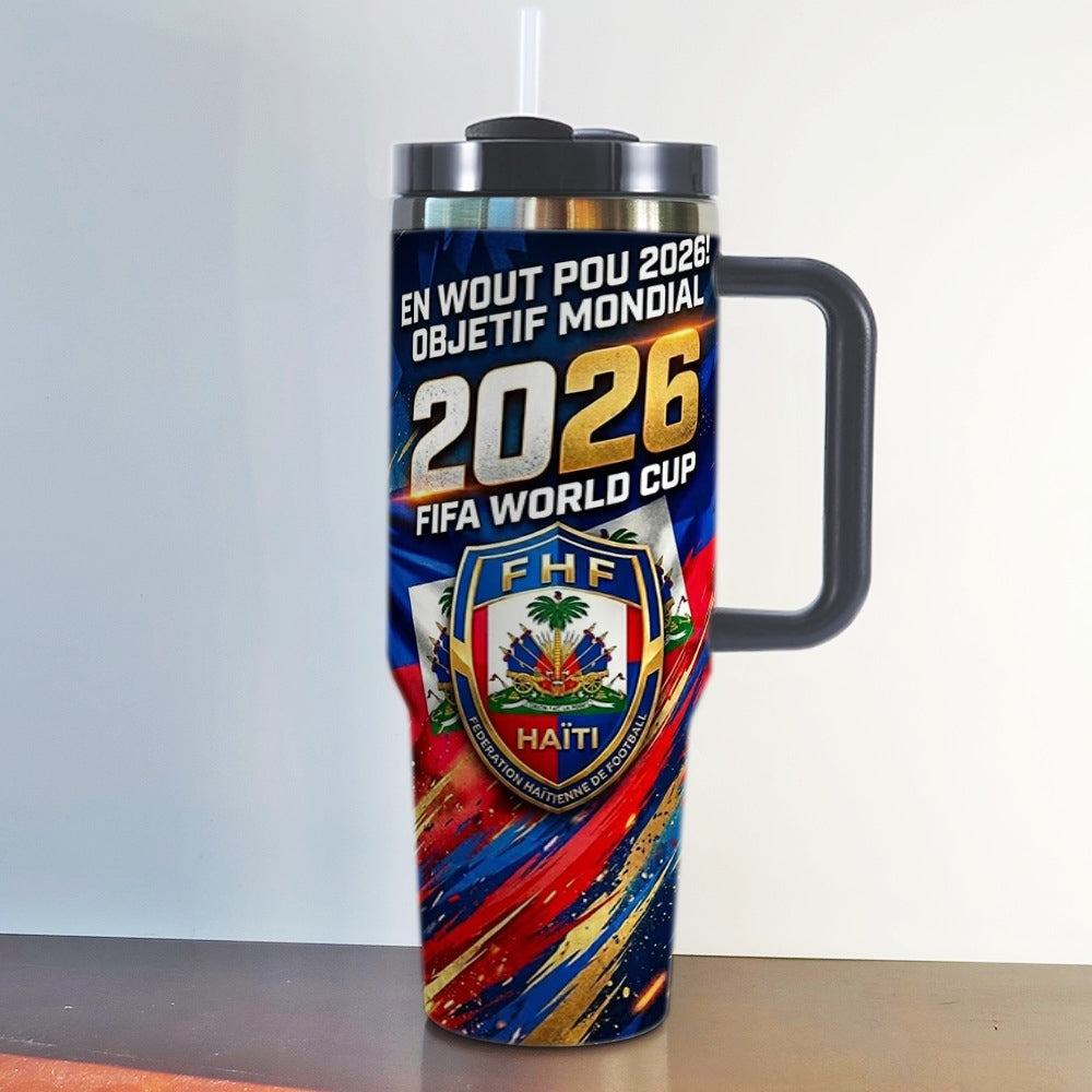 2026 FIFA World Cup Haiti 40oz Insulated Car Tumbler