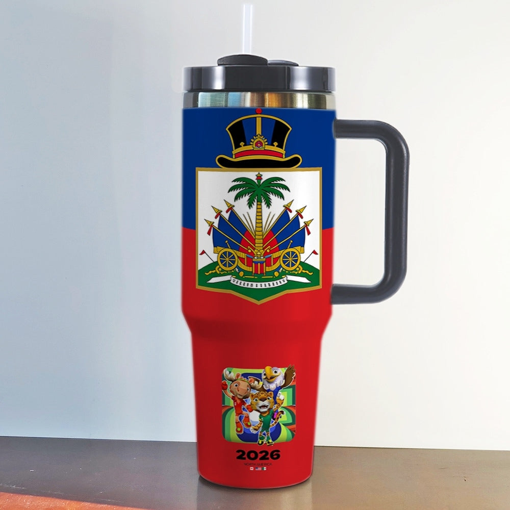 2026 FIFA World Cup Haiti 40oz Insulated Car Tumbler
