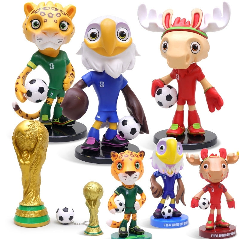 2026 World Cup Mascot & Trophy Figurine Set