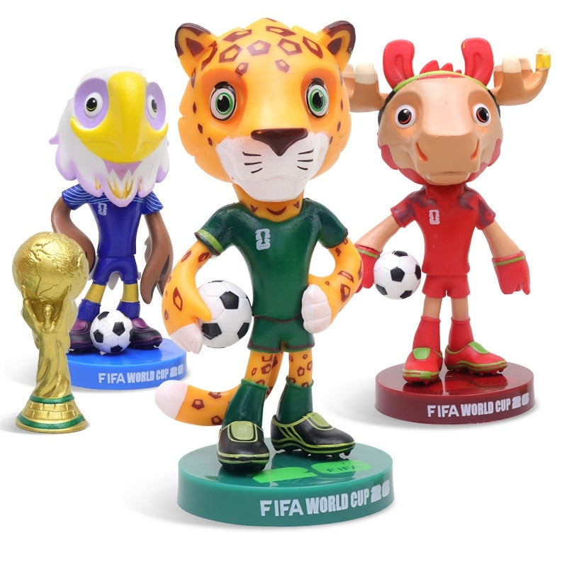 2026 World Cup Mascot & Trophy Figurine Set