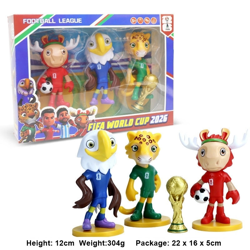 2026 World Cup Mascot & Trophy Figurine Set