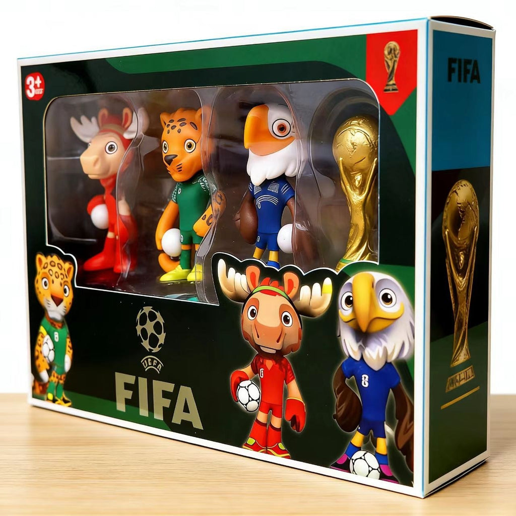 2026 World Cup Mascots Gift Set | 4-Piece Mini Soccer Figurines