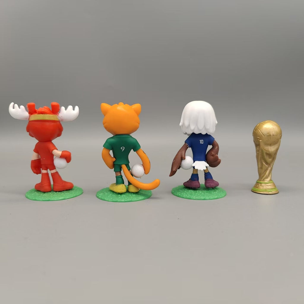 2026 World Cup Mascots Gift Set | 4-Piece Mini Soccer Figurines