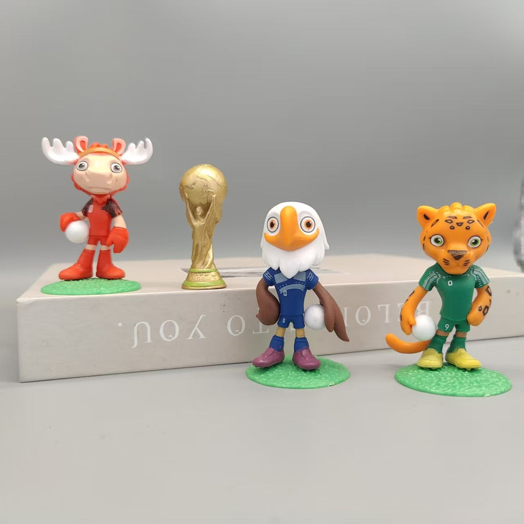2026 World Cup Mascots Gift Set | 4-Piece Mini Soccer Figurines