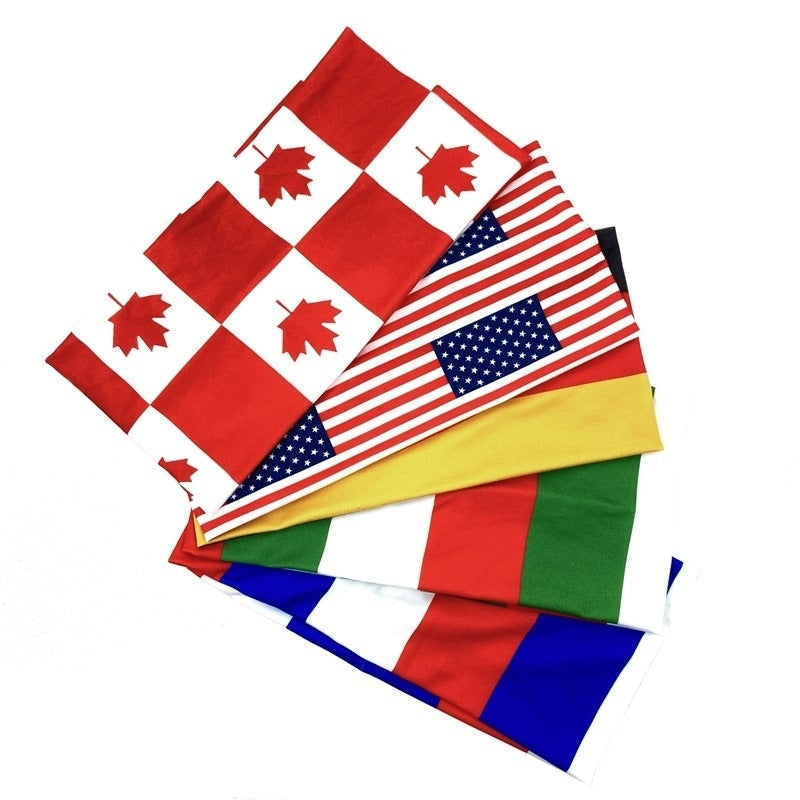 World Cup National Flag Headband – High-Elastic Sports Sweatband for Fans