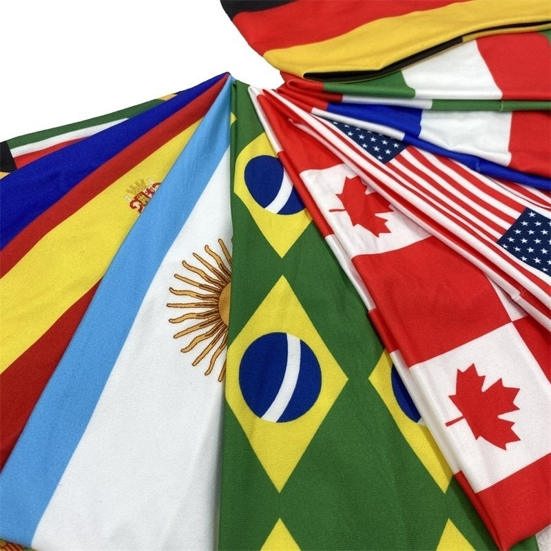 World Cup National Flag Headband – High-Elastic Sports Sweatband for Fans