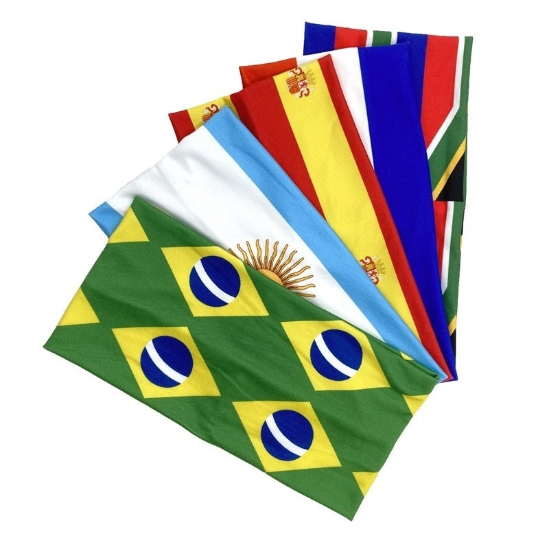 World Cup National Flag Headband – High-Elastic Sports Sweatband for Fans