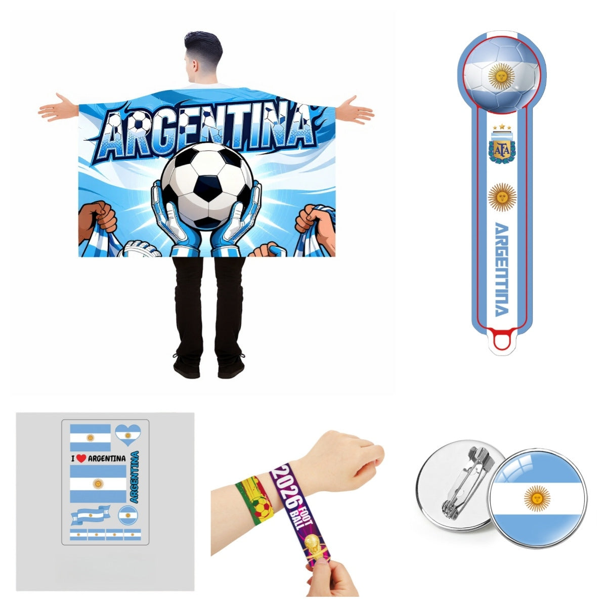 2026 World Cup National Team Support Kit – Essential Soccer Fan Accessory Bundle