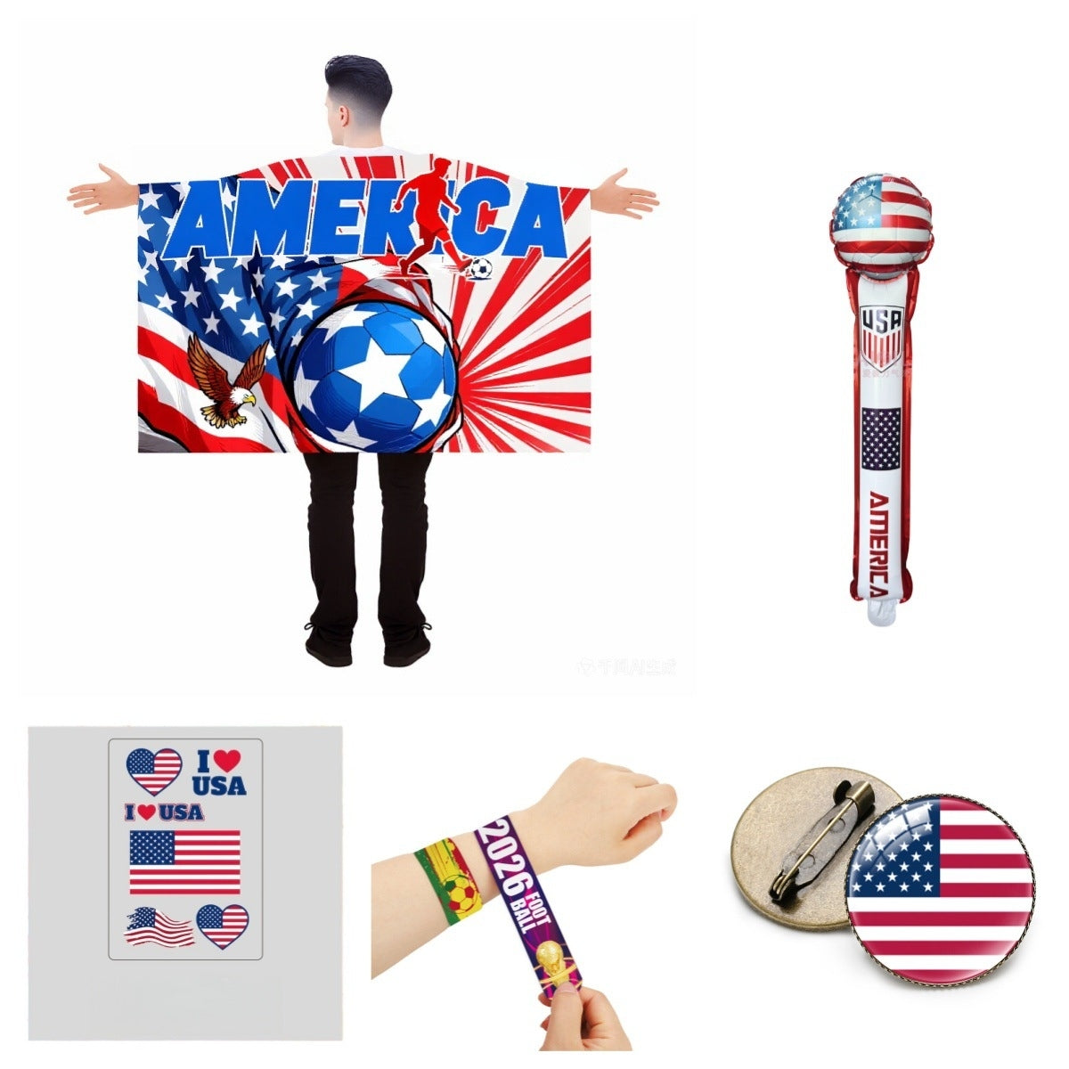 2026 World Cup National Team Support Kit – Essential Soccer Fan Accessory Bundle